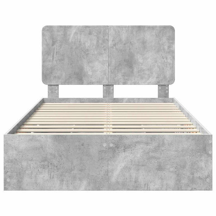 Struttura del letto con cassetto Grigio cemento 135 x 190 cm 3412605