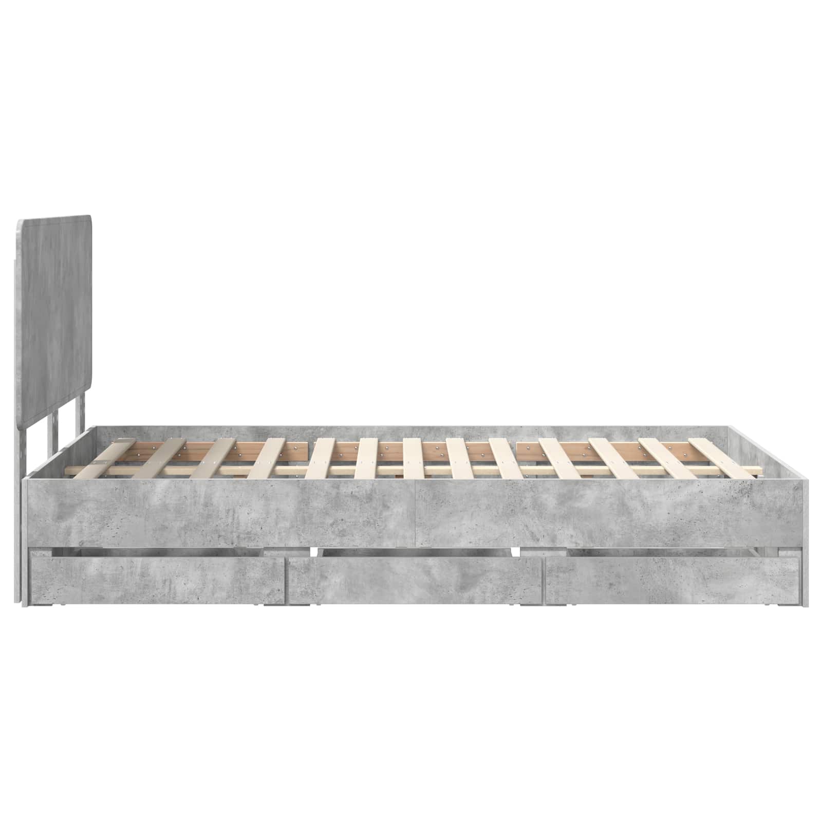 Struttura del letto con cassetto Grigio cemento 135 x 190 cm 3412605