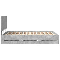 Struttura del letto con cassetto Grigio cemento 135 x 190 cm 3412605