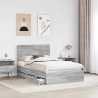 Struttura del letto con cassetto Grigio Sonoma 120 x 190 cm 3412614