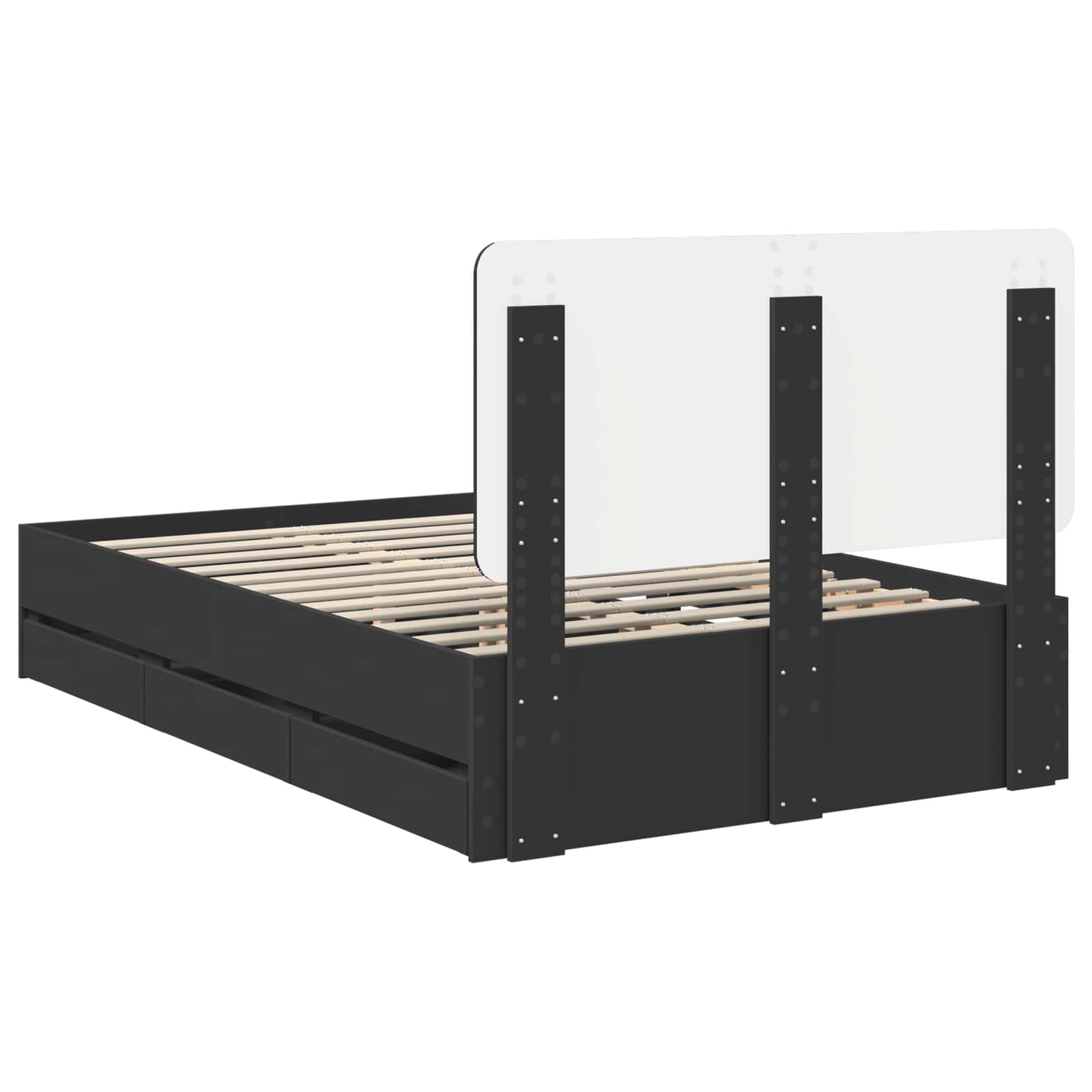 Struttura del letto Nero 120 x 200 cm Legno Ingegnerizzato 3412617