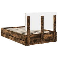 Struttura del letto con cassetto Rovere fumé 120 x 200 cm 3412620