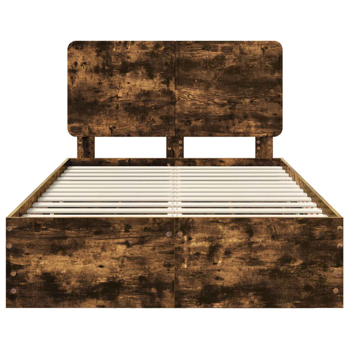 Struttura del letto con cassetto Rovere fumé 120 x 200 cm 3412620