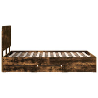 Struttura del letto con cassetto Rovere fumé 120 x 200 cm 3412620