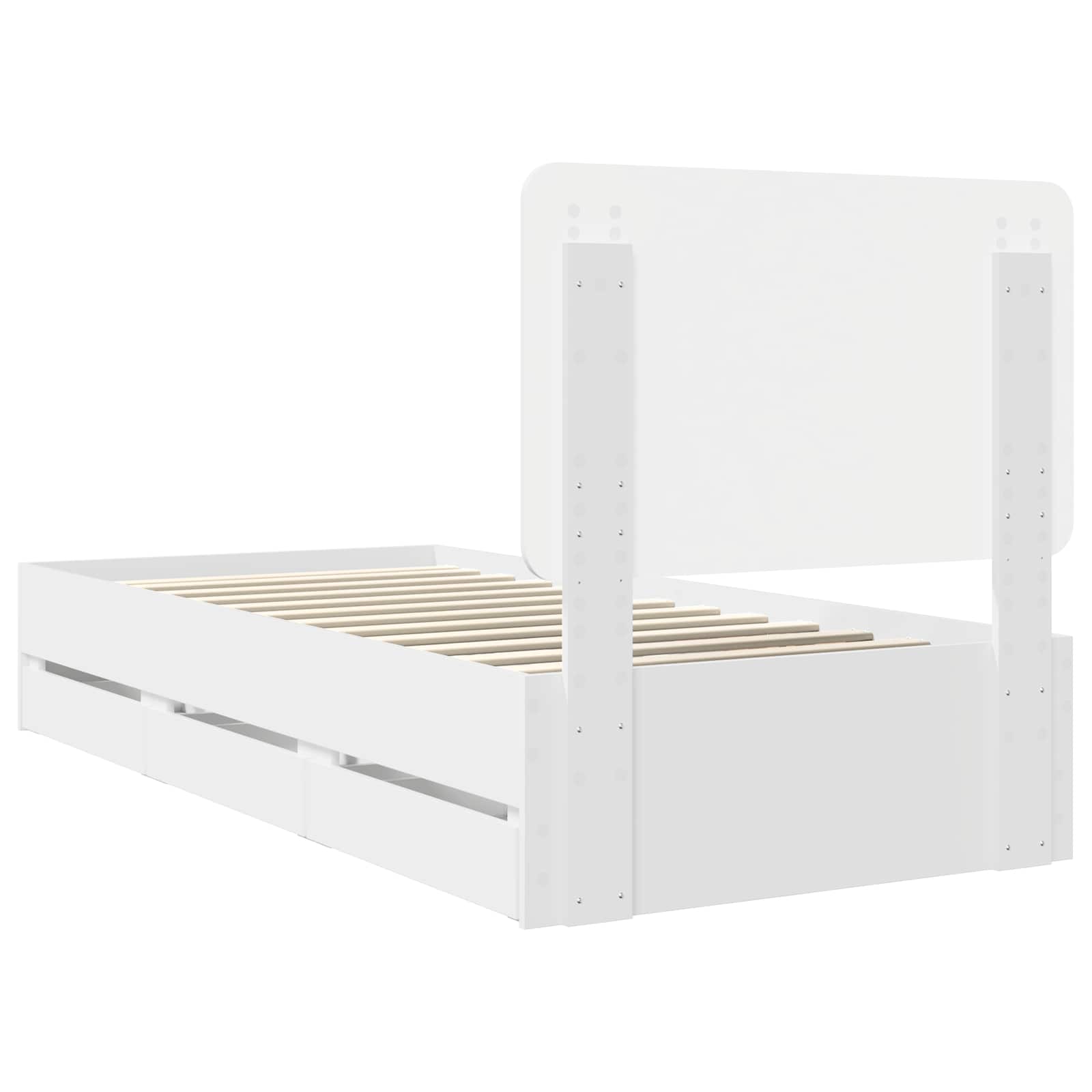 Struttura del letto Bianco 100 x 200 cm Legno Ingegnerizzato 3412623