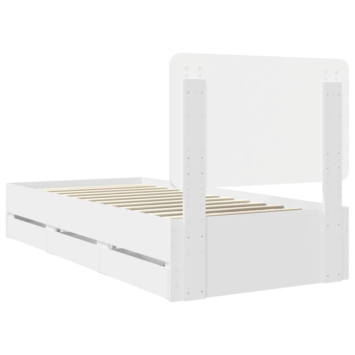 Struttura del letto Bianco 100 x 200 cm Legno Ingegnerizzato 3412623