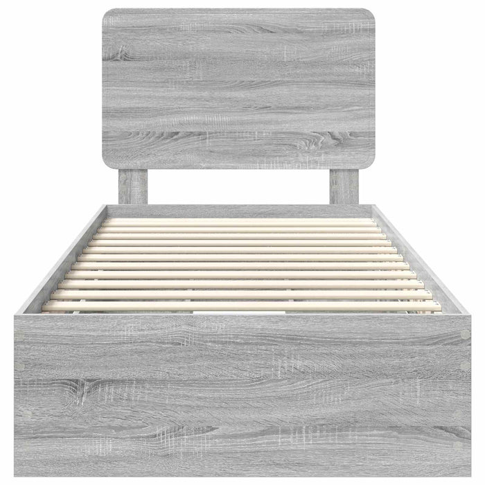 Struttura del letto con cassetto Grigio Sonoma 90 x 190 cm 3412635