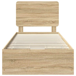 Struttura del letto con cassetto Rovere Sonoma 90 x 200 cm 3412639