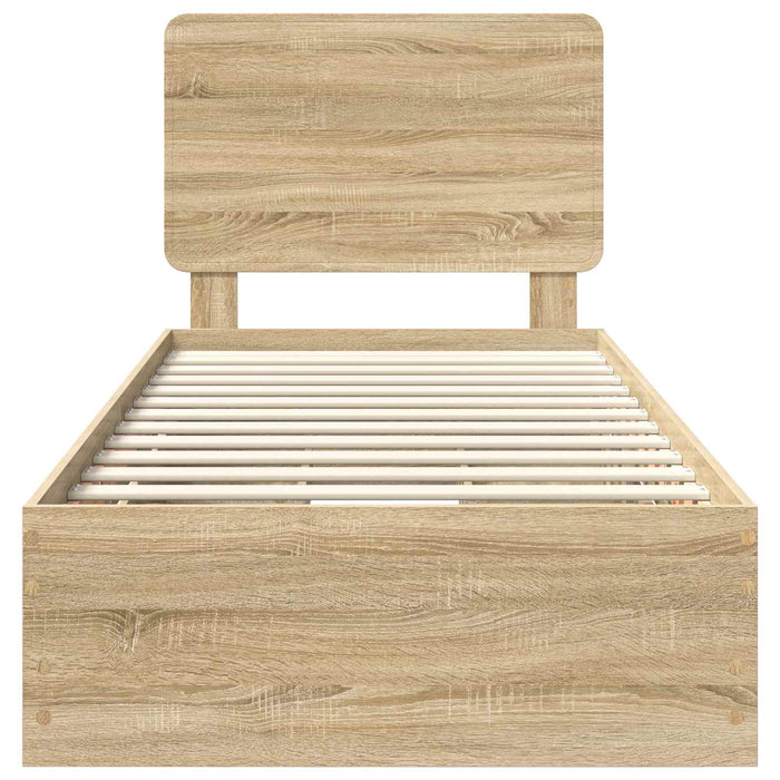 Struttura del letto con cassetto Rovere Sonoma 90 x 200 cm 3412639