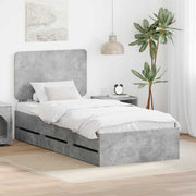 Struttura del letto con cassetto Grigio cemento 90 x 200 cm 3412640