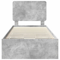 Struttura del letto con cassetto Grigio cemento 90 x 200 cm 3412640