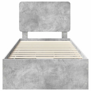 Struttura del letto con cassetto Grigio cemento 90 x 200 cm 3412640