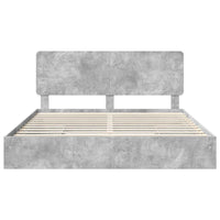 Letto con Contenitore con testiera-Struttura Letto con contenitore Grigio cemento 200 x 200 cm 334818