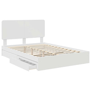 Letto con Contenitore Bianco 140 x 200 cm Legno multistrato 3412679