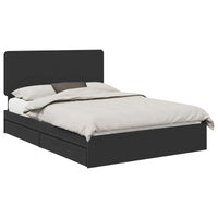 Letto con Contenitore Nero 140 x 190 cm Legno multistrato 3412687