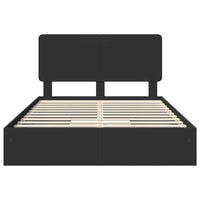 Letto con Contenitore Nero 140 x 190 cm Legno multistrato 3412687