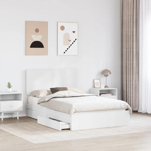Letto con Contenitore Bianco 120 x 200 cm Legno multistrato 3412700
