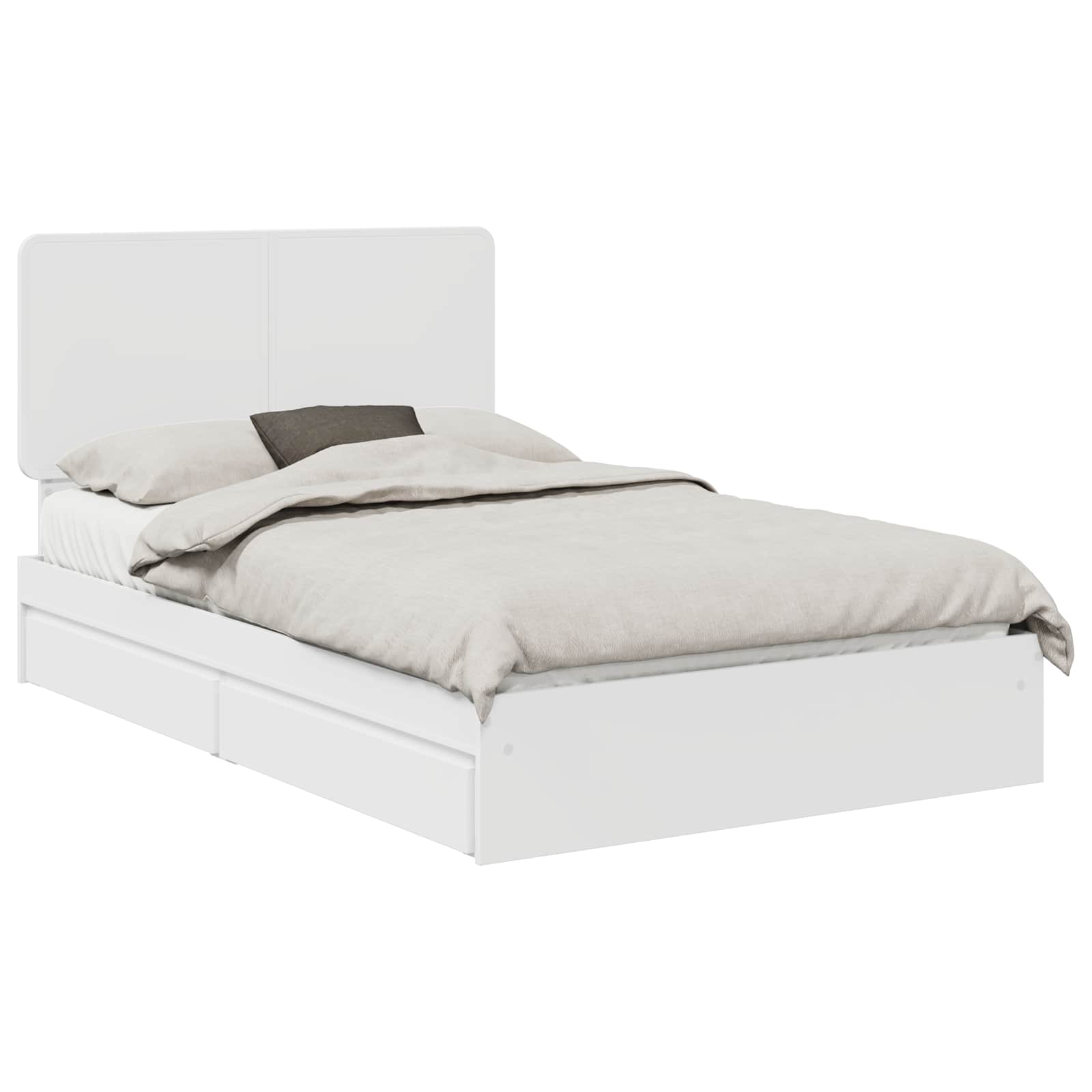 Letto con Contenitore Bianco 120 x 200 cm Legno multistrato 3412700
