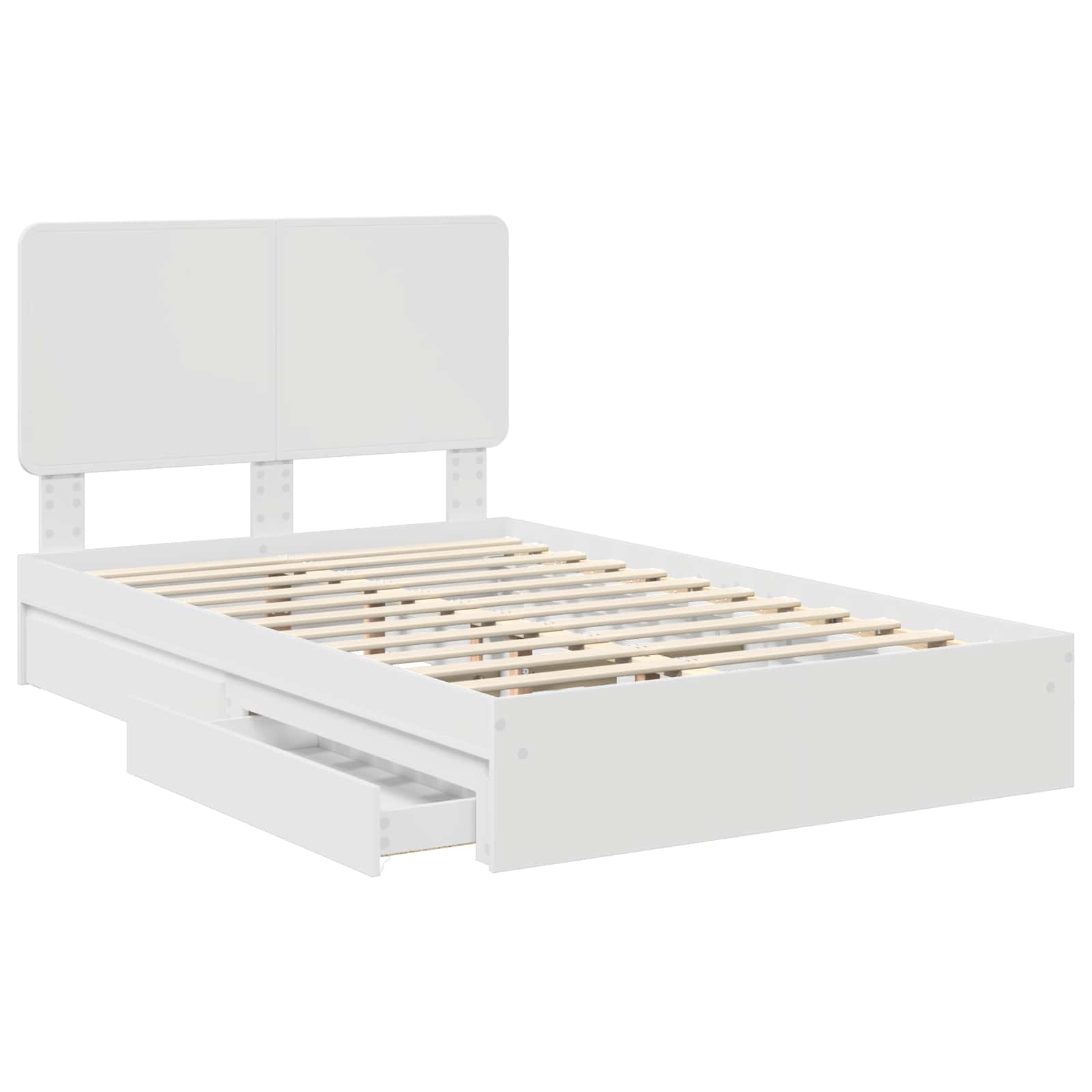 Letto con Contenitore Bianco 120 x 200 cm Legno multistrato 3412700