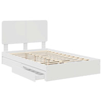 Letto con Contenitore Bianco 120 x 200 cm Legno multistrato 3412700