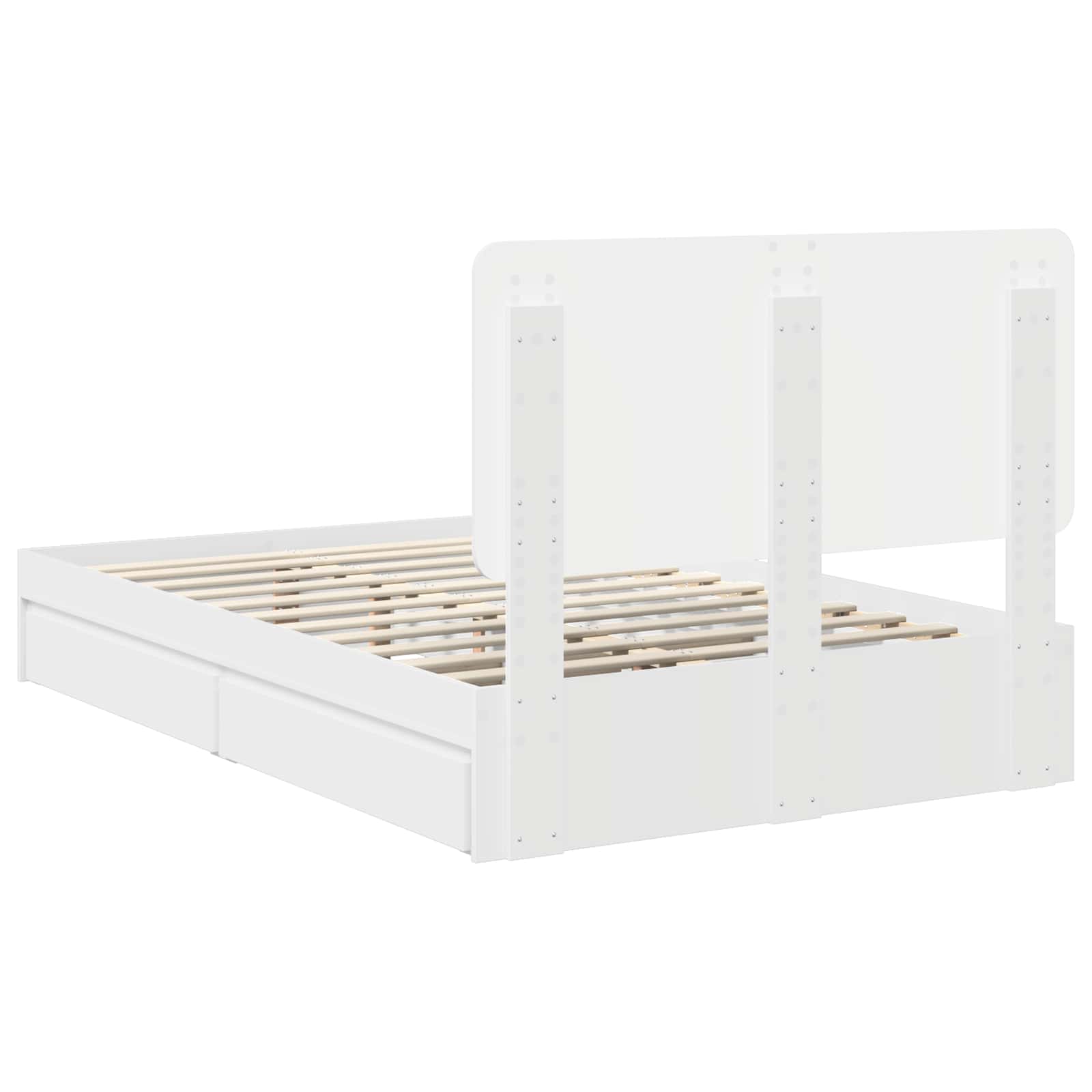 Letto con Contenitore Bianco 120 x 200 cm Legno multistrato 3412700