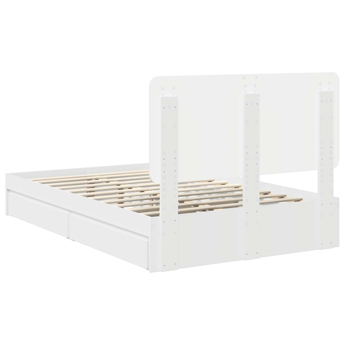 Letto con Contenitore Bianco 120 x 200 cm Legno multistrato 3412700