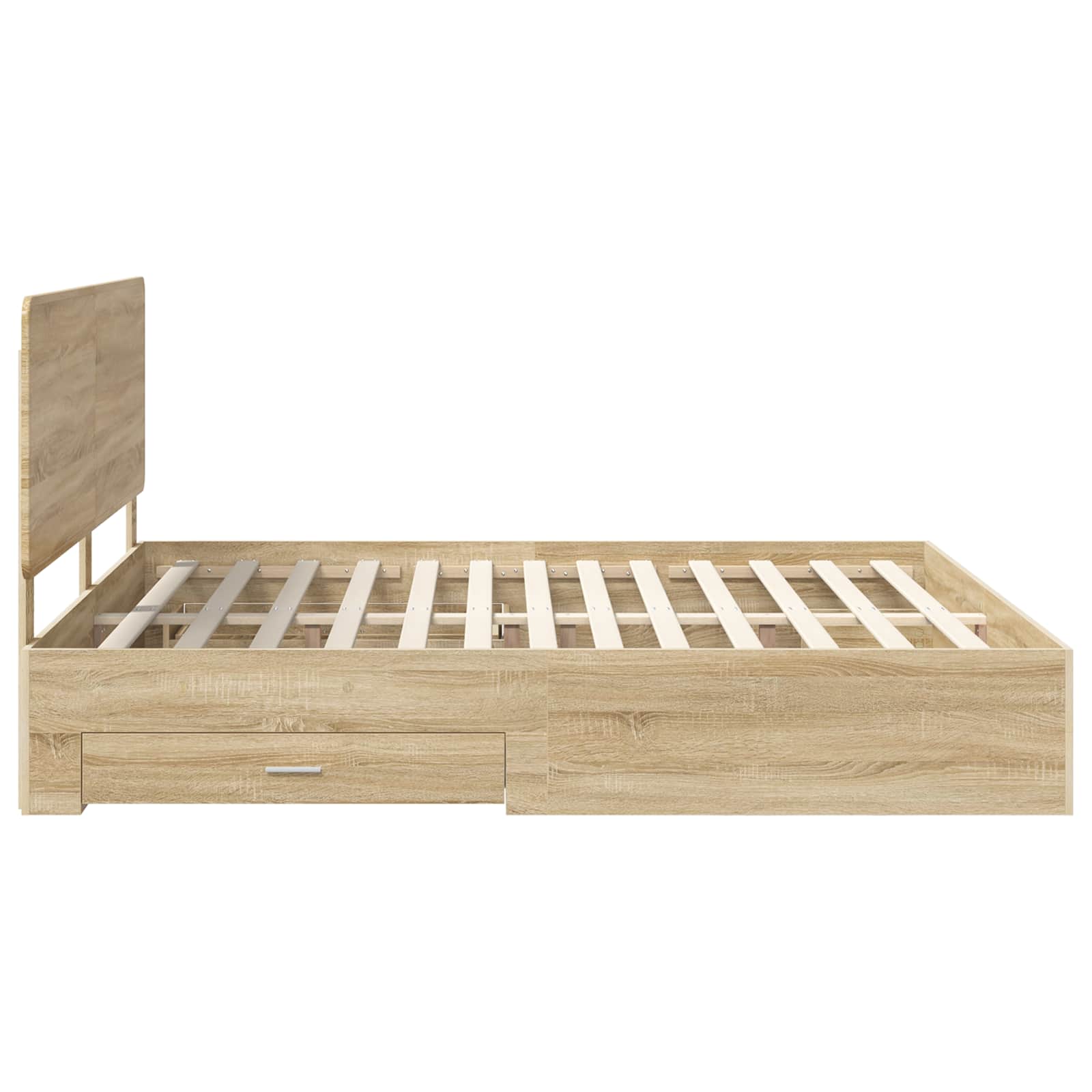 Struttura del letto con testiera-Giroletto con Testiera Rovere Sonoma 180 x 200 cm 352318