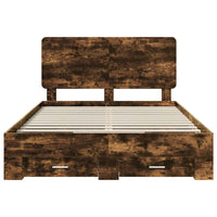 Struttura del letto Rovere fumé 150 x 200 cm Legno multistrato 3412771