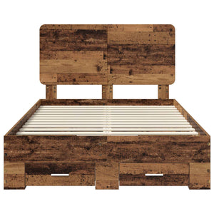 Struttura del letto con testiera-Giroletto con Testiera Legno vecchio 135 x 190 cm 824200