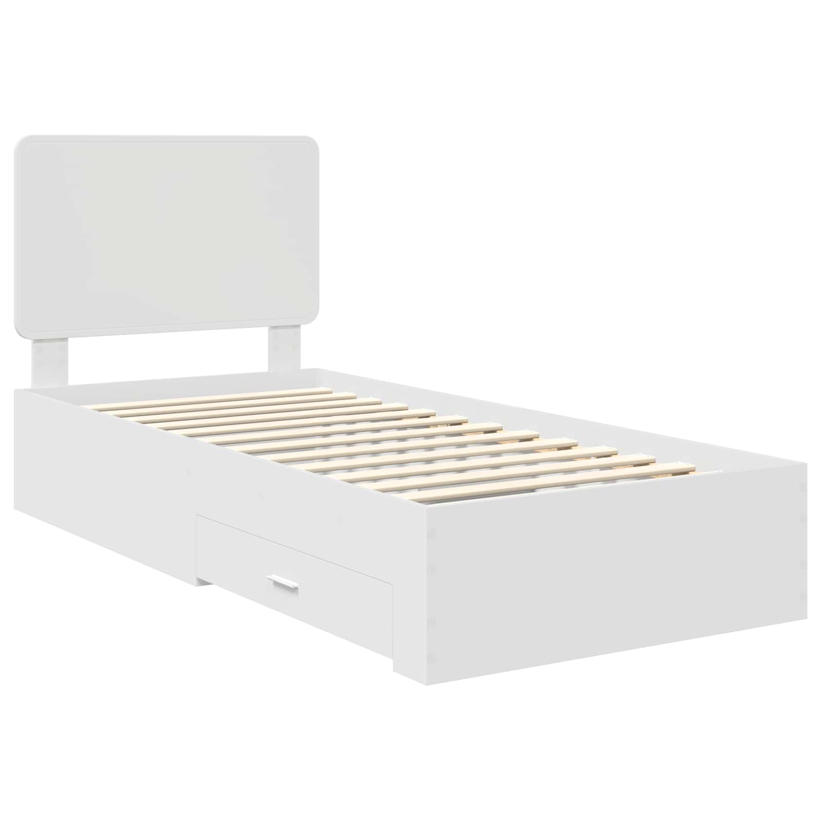 Struttura del letto Bianco 100 x 200 cm Legno multistrato 3412819