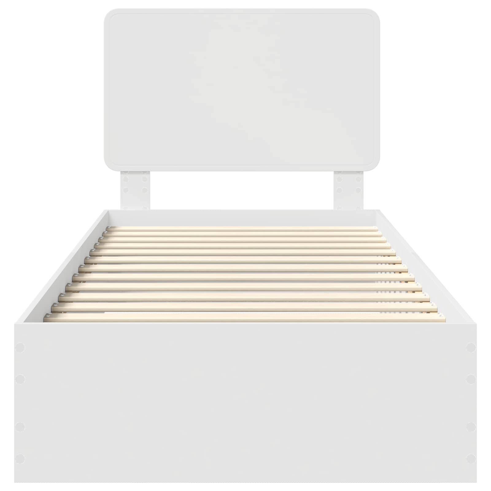 Struttura del letto Bianco 100 x 200 cm Legno multistrato 3412819