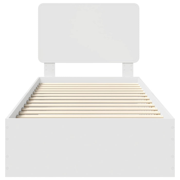 Struttura del letto Bianco 100 x 200 cm Legno multistrato 3412819