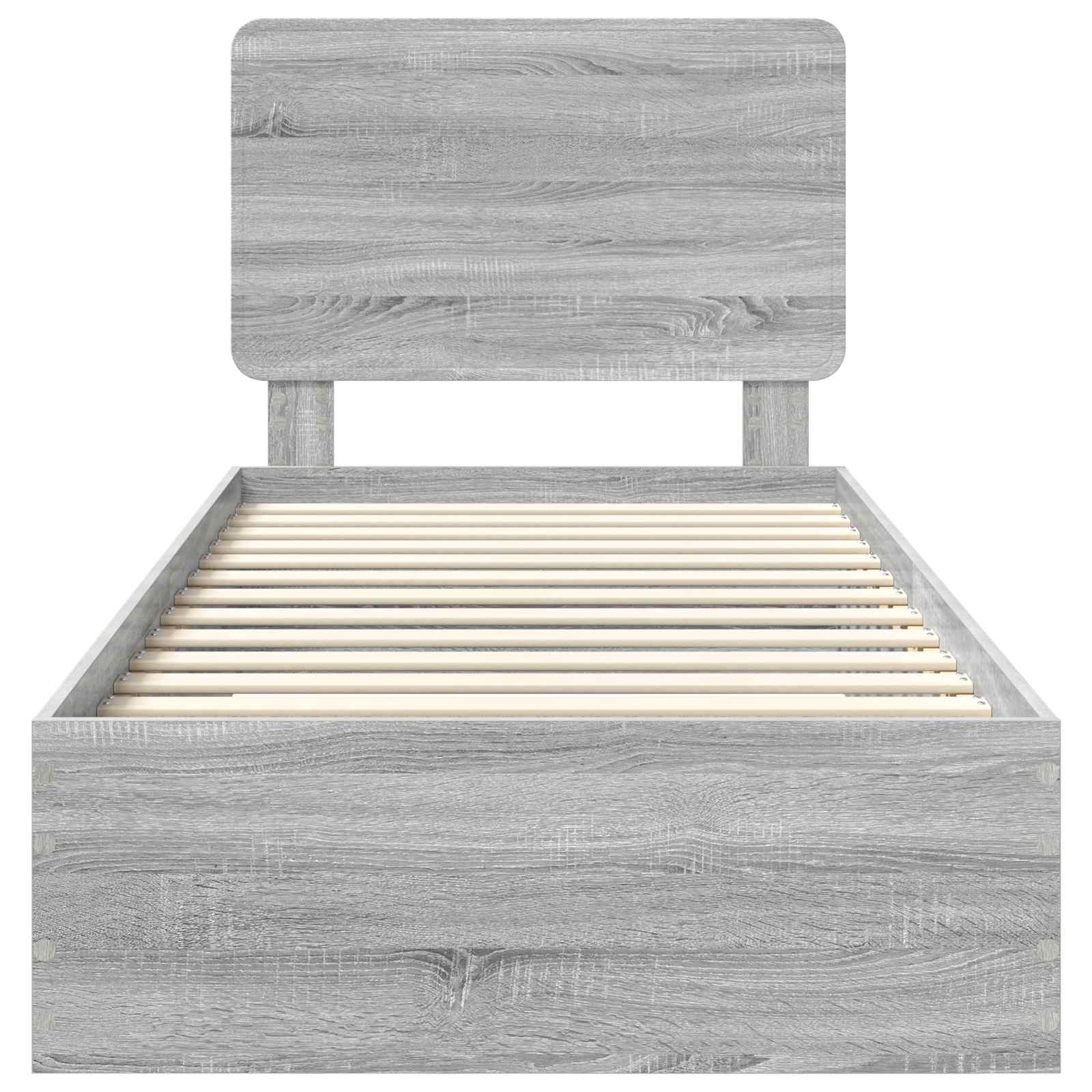 Struttura del letto Grigio Sonoma 90 x 200 cm Legno multistrato 3412833