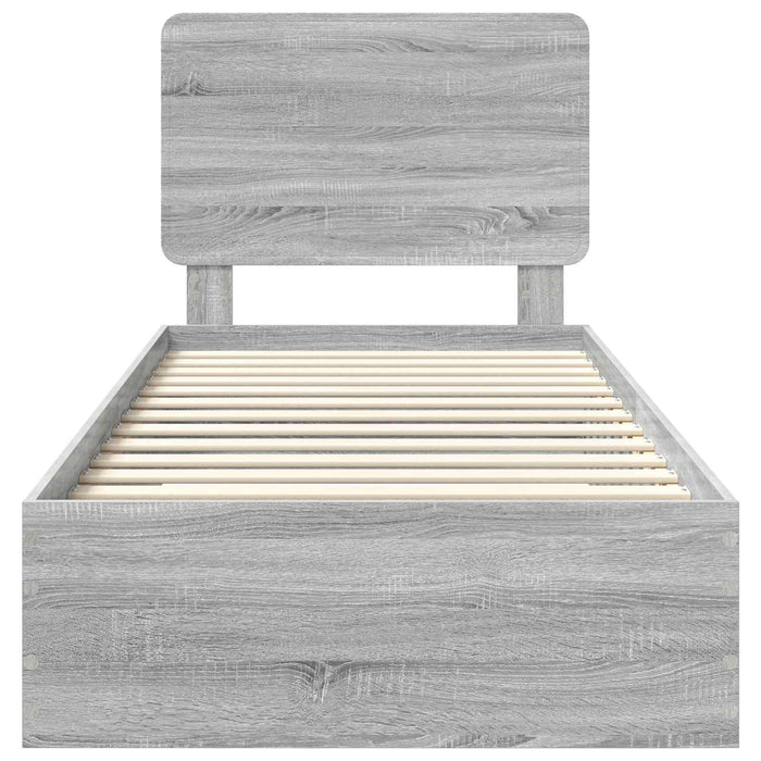 Struttura del letto Grigio Sonoma 90 x 200 cm Legno multistrato 3412833