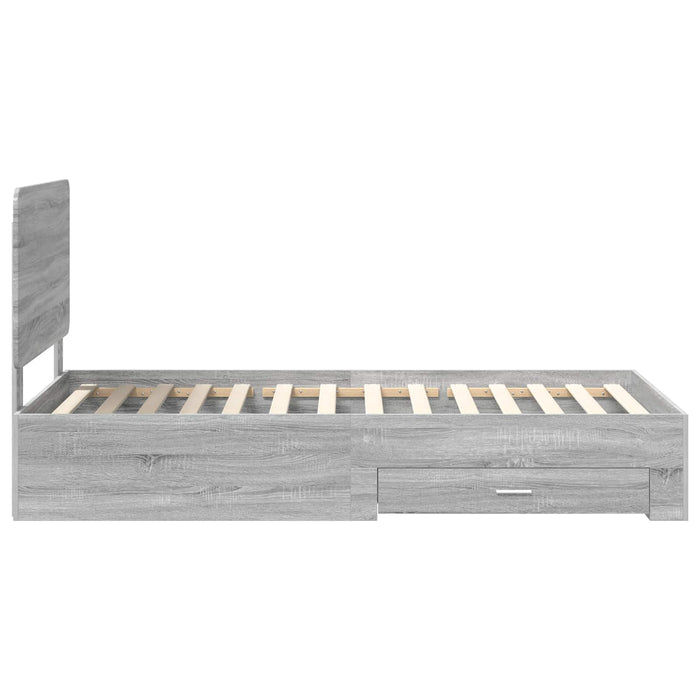 Struttura del letto Grigio Sonoma 90 x 200 cm Legno multistrato 3412833