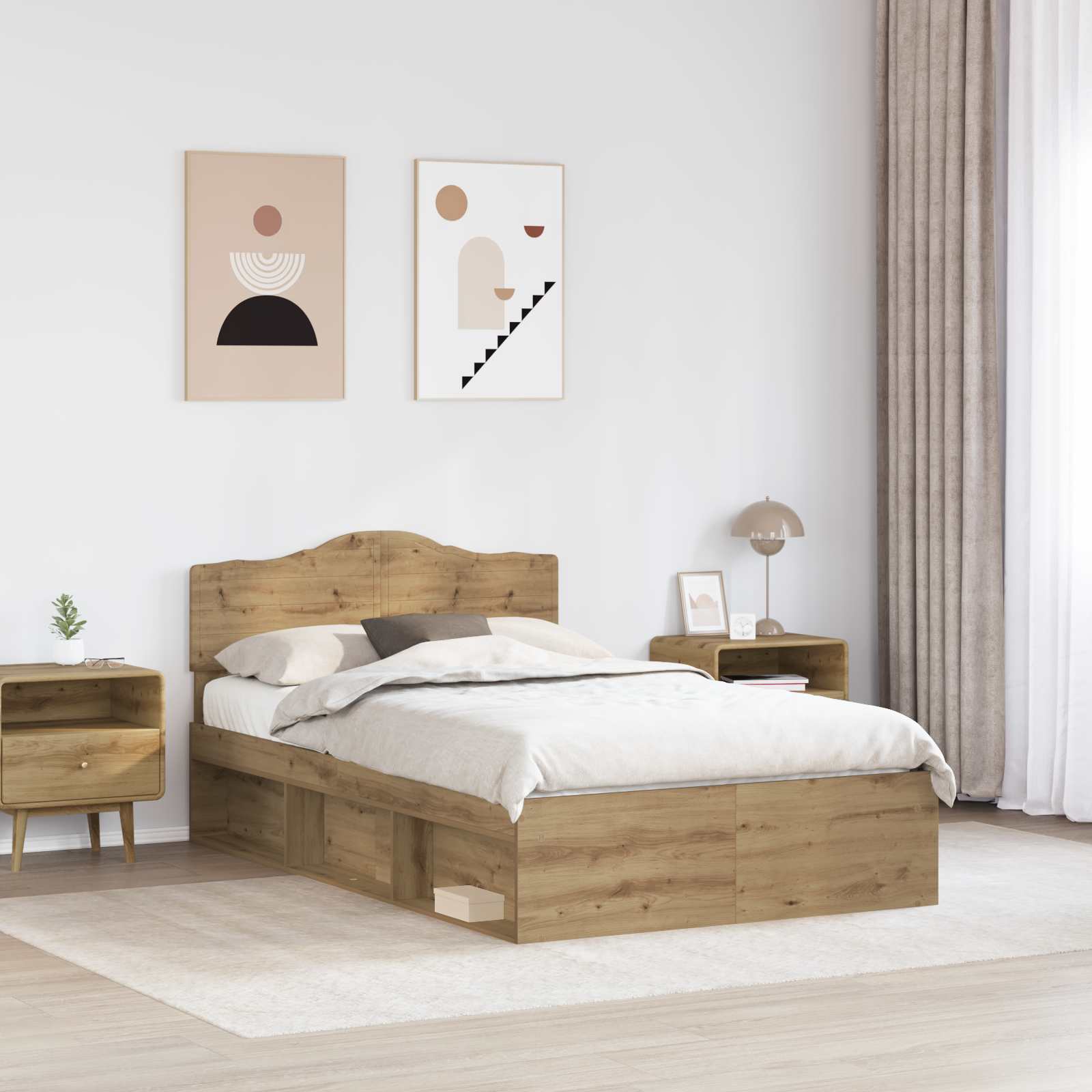 Struttura del letto Rovere Artigianale 120 x 190 cm 3412933