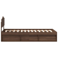 Struttura del letto Rovere Marrone 75 x 190 cm Pino massello 3412967