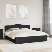 Struttura del letto Nero 200 x 200 cm Legno Ingegnerizzato 3412971
