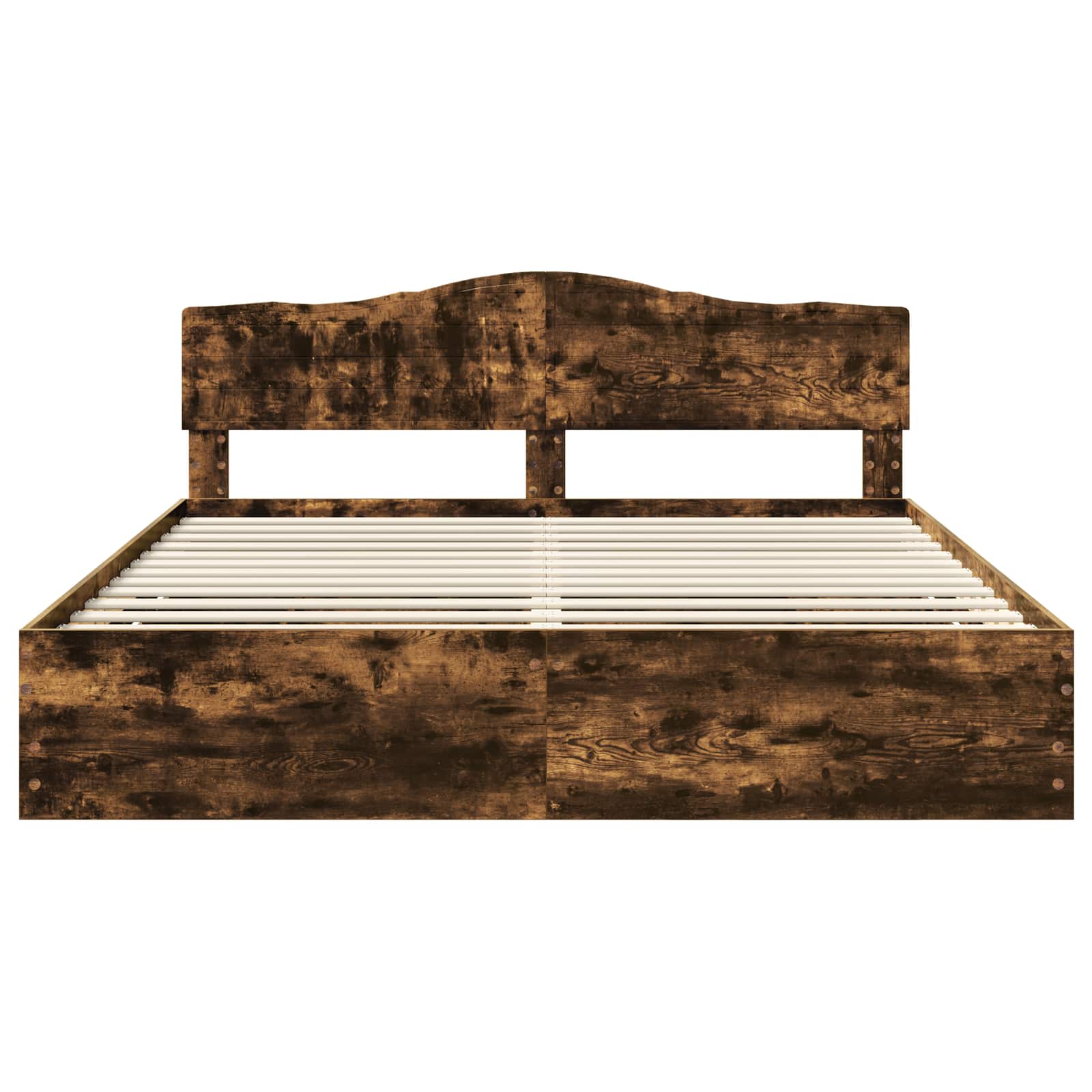 Struttura del letto con cassetto Rovere fumé 200 x 200 cm 3412974