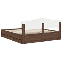 Struttura del letto con cassetto Rovere Marrone 200 x 200 cm 3412976