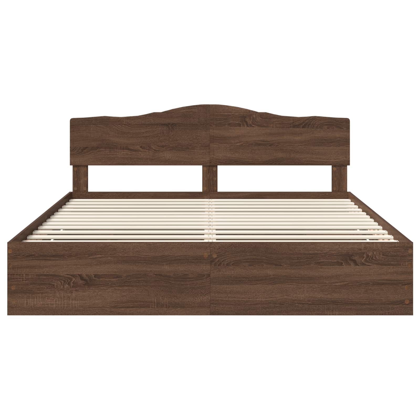 Struttura del letto con cassetto Rovere Marrone 200 x 200 cm 3412976