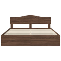 Struttura del letto con cassetto Rovere Marrone 200 x 200 cm 3412976