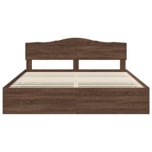 Struttura del letto con cassetto Rovere Marrone 200 x 200 cm 3412976