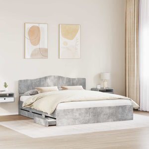 Struttura del letto con cassetto Grigio cemento 180 x 200 cm 3412980
