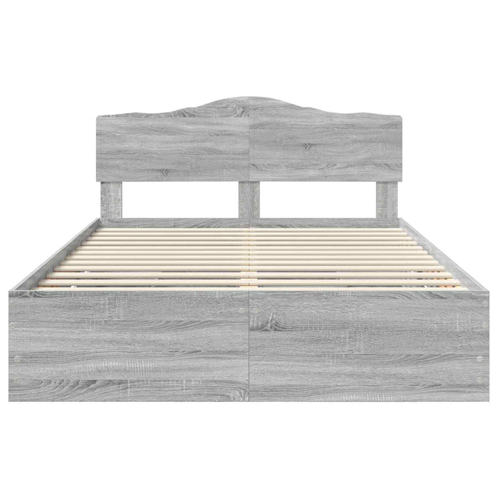 Struttura del letto con cassetto Grigio Sonoma 160 x 200 cm 3412989