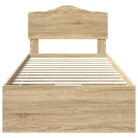 Struttura del letto con cassetto Rovere Sonoma 90 x 190 cm 3413042