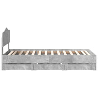 Struttura del letto con cassetto Grigio cemento 90 x 190 cm 3413043