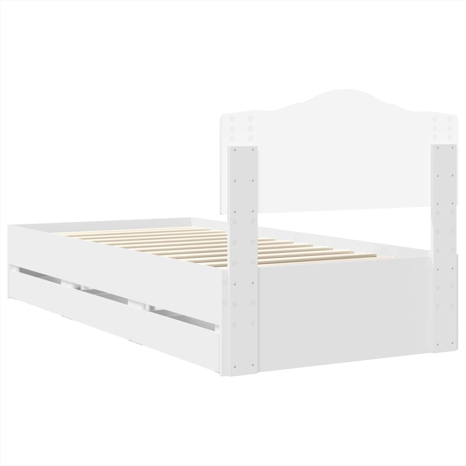 Struttura del letto Bianco 90 x 200 cm Legno Ingegnerizzato 3413047