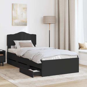 Struttura del letto Nero 90 x 200 cm Legno Ingegnerizzato 3413048