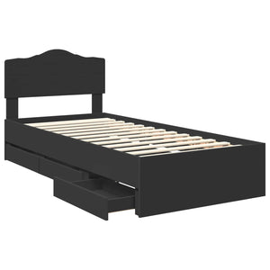 Struttura del letto Nero 90 x 200 cm Legno Ingegnerizzato 3413048